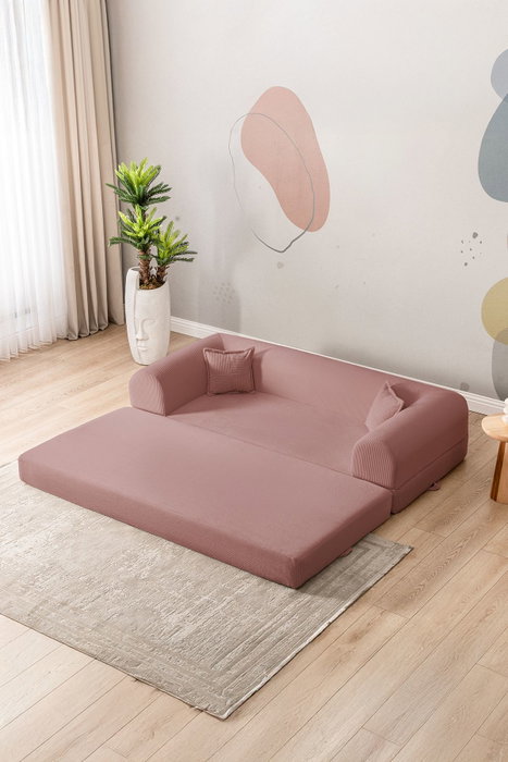 Atelier Del Sofa Legom Eco - Sofá-cama de 3 plazas Rosa